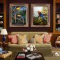 VINTAGE PARROTS CUBAN MACCAW BIRDS CANVAS ART - LARGE