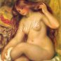 VINTAGE BATHING NUDE BEAUTY REDHEAD CANVAS ART PRINT