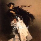 VINTAGE FLAMENCO SPANISH DANCER DANCE CANVAS ART-BIG