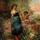 VINTAGE FAIRIES CUPID VALENTINE  FANTASY CANVAS  PRINT