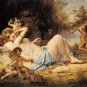 VINTAGE FAIRIES CUPID VALENTINE FANTASY CANVAS PRINT