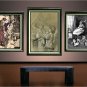 VINTAGE CHARCOAL CHILDREN DOLLS BEDTIME CANVAS PRINT