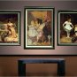 VICTORIAN CHILDREN SISTERS COLLIE DOG BOOKS CANVAS ART