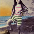 VINTAGE GEISHA GIRL BATHING BEAUTY JAPANESE CANVAS ART