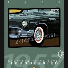 1953 FORD THUNDERBIRD BIRD CLASSIC CAR CANVAS ART PRINT