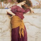 VICTORIAN LADY PEACOCK FAN GODWARD CANVAS ART PRINT