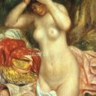 VINTAGE NUDE GIRL BATH HAIR BEAUTY CANVAS PRINT LARGE