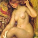 VINTAGE BATHING NUDE BEAUTY REDHEAD CANVAS PRINT LARGE