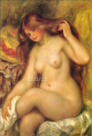 VINTAGE BATHING NUDE BEAUTY REDHEAD CANVAS PRINT LARGE