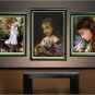 VICTORIAN CHILD GIRL LILACS BOUQUET CANVAS PRINT LARGE