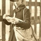 VINTAGE MAIL CARRIER POSTAL LADY POSTMAN CANVAS ART