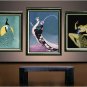 ART DECO GIRL PEACOCK COSTUME FEATHERS CANVAS ART - BIG