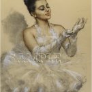 VINTAGE BALLET BALLERINA DANCER DANCE CANVAS ART PRINT