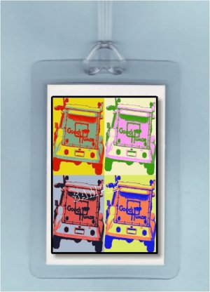 POP ART GOOD HUMOR ICE CREAM TRUCK - 2 LUGGAGE TAGS