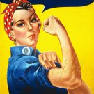 WWII ROSIE THE RIVETER RECRUITIMENT POSTER CANVAS PRINT