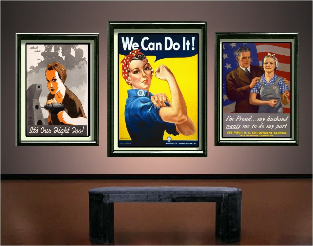 WWII ROSIE THE RIVETER RECRUITIMENT POSTER CANVAS PRINT