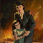 WWII AMERICAN RED CROSS NURSE CHILD WAR CANVAS ART BIG