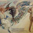 VINTAGE WITCH HALLOWEEN GOBLINS WICCA CANVAS ART PRINT