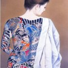 JAPANESE NUDE BEAUTY MODEL TATTOO BODY ART CANVAS PRINT