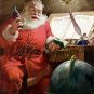 VINTAGE SANTA CHRISTMAS COKE COLA GLOBE CANVAS PRINT