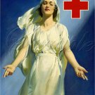 RED CROSS NURSE WORLD GLOBE JOIN POSTER CANVAS ART- BIG