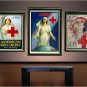 RED CROSS NURSE WORLD GLOBE JOIN POSTER CANVAS ART- BIG