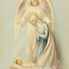 VINTAGE JESUS VIRGIN ANGEL RELIGIOUS CANVAS PRINT- BIG