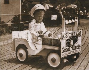 GOOD HUMOR ICE CREAM PEDAL CAR BOY CANVAS PRINT - LARGE