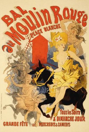 BELLE EPOQUE CHERET MOULIN ROUGE CANVAS ART PRINT LARGE