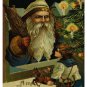 VINTAGE CHRISTMAS CHILD TUSH STOCKING CANVAS ART PRINT