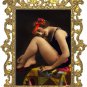 VINTAGE FRENCH RISQUE BATHING FLAPPER TINT CANVAS PRINT