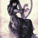 VINTAGE WITCH WICCA HARP MUSIC MAGIC CANVAS PRINT~LARGE