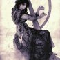 VINTAGE WITCH WICCA HARP MUSIC MAGIC CANVAS PRINT~LARGE