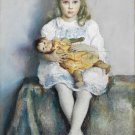 VINTAGE CHILD GIRL BLONDE ANTIQUE BABY DOLL CANVAS ART