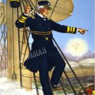 VINTAGE NAVY ADMIRAL FARRAGUT TORPEDO CANVAS ART PRINT