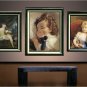 VINTAGE GIRL ANTIQUE DOLL RED CHAIR CANVAS PRINT- LARGE