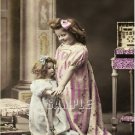 VINTAGE GIRL ANTIQUE LARGE DOLL  PHOTO CANVAS ART PRINT
