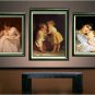 VINTAGE MOTHER CHILD HUGS LOVE LACE CANVAS ART PRINT