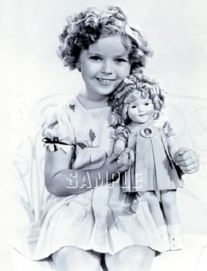 VINTAGE CHILD STAR SHIRLEY TEMPLE & DOLL CANVAS PRINT