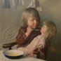 VINTAGE GIRL PLAY ANTIQUE DOLL CLOTHES CANVAS ART LARGE