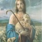 VINTAGE JESUS SHEPHERD LAMB RELIGIOUS CANVAS PRINT BIG