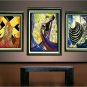 ART DECO NOUVEAU SHOW GIRL LADY GLAMOUR CANVAS PRINT