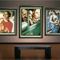 ART DECO WOMAN MUSICIAN GUITAR CANVAS ART PRINT LARGE