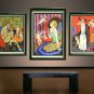 ART DECO POCHOIR CHERUB LADY MAKEUP CANVAS PRINT-LARGE