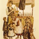VINTAGE CHILDREN ICE CREAM CONE VENDOR CANVAS ART PRINT