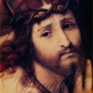 VINTAGE JESUS CHRIST PORTRAIT CROSS THORN CANVAS PRINT