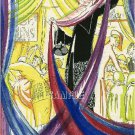 ART DECO WOMAN  FASHION  DRESS SHOP CANVAS  PRINT LARGE