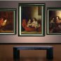 VICTORIAN CHILDREN READING ANTIQUE ABC BOOK CANVAS ART