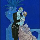 ART DECO LOVERS FASHION DOVES COSTUME CANVAS PRINT BIG