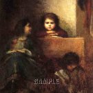 VINTAGE CHILDREN BOOK READING LIBRARY CANVAS ART PRINT